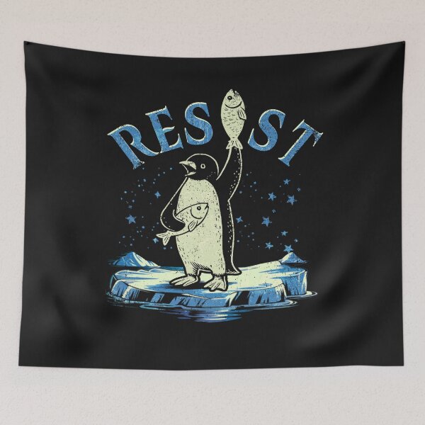 Item preview, Resist Penguin Activism Graphic Design  designed and sold by PrettyInk.