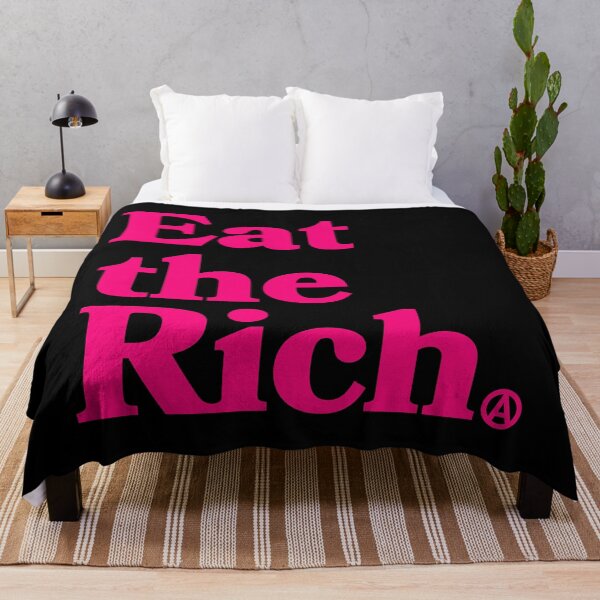 Item preview, Eat the Rich - Circle A Anarchy Symbol (hot pink) designed and sold by Thelittlelord.