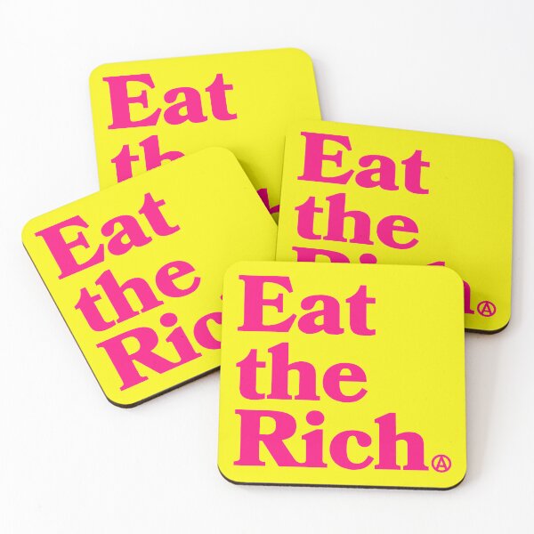 Item preview, Eat the Rich - Circle A Anarchy Symbol (hot pink) designed and sold by Thelittlelord.