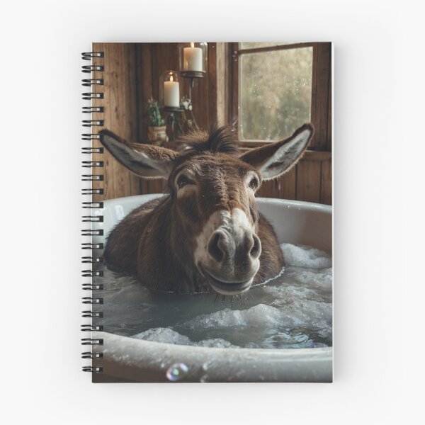 Item preview, Donkey Relaxing in Bubble Bath Tub designed and sold by vk09.