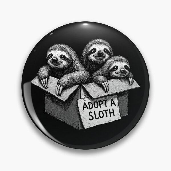 Item preview, Adopt a Sloth – Box of Cuteness designed and sold by Monochromaniaus.
