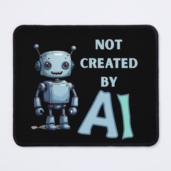 Item preview, Funny Smiling Robot Not Created By AI Tech Humor Design designed and sold by kaljoa.