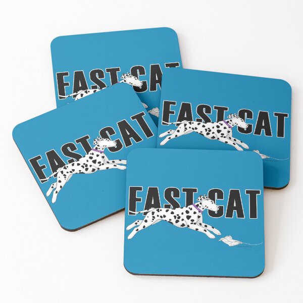 Item preview, Dalmatian Fast Cat Black Spotted designed and sold by Atelier Cupcake.