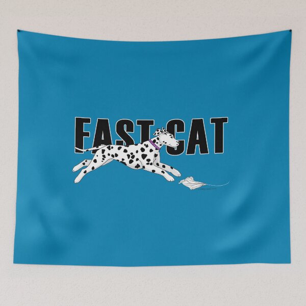Item preview, Dalmatian Fast Cat Black Spotted designed and sold by Atelier Cupcake.