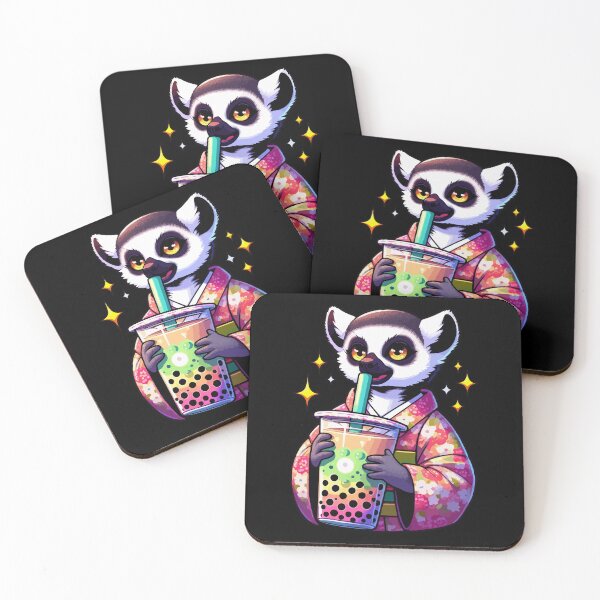 Item preview, Lemur Bubble Boba Tea Anime Cute Kawaii designed and sold by Artistoos.