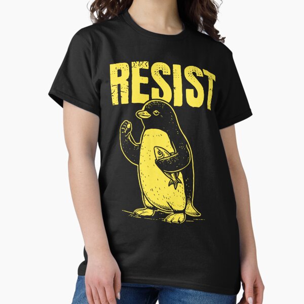 Item preview, Rebel Gentoo Penguins RESIST Anti-Tariff Protest designed and sold by Spaceslafr.