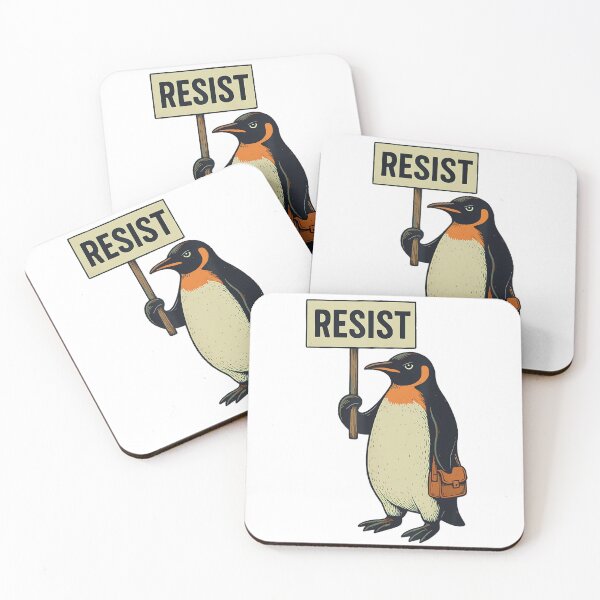 Item preview, Resist Penguins designed and sold by Spaceslafr.