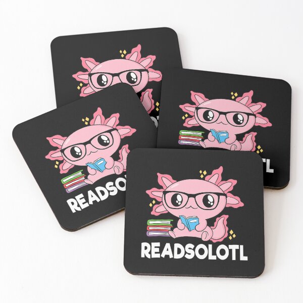 Item preview, Readsolotl Pink Kawaii Axolotl Book Lover Funny Reading designed and sold by Shaun-Arts.