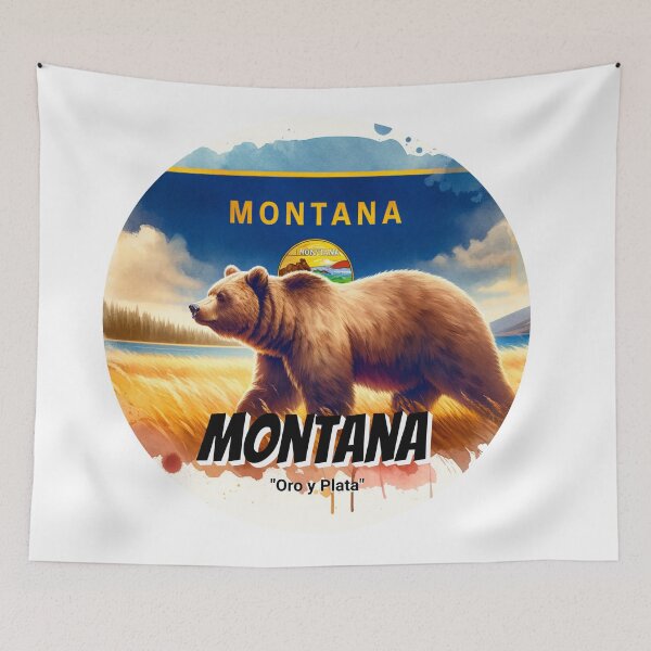 Item preview, Montana — Grizzly Bear | State Animal Watercolor Art designed and sold by MTeesGA.