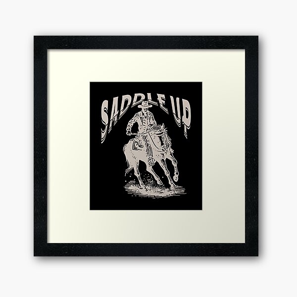 Item preview, Vintage-Style Saddle Up Cowboy on Horse - Tan designed and sold by WesternLocales.