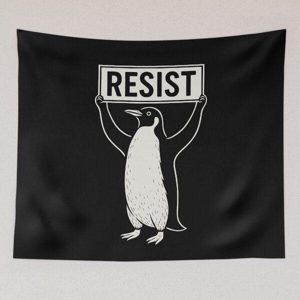 Item preview, Resist Penguin Activism no tariffs designed and sold by varioarts.