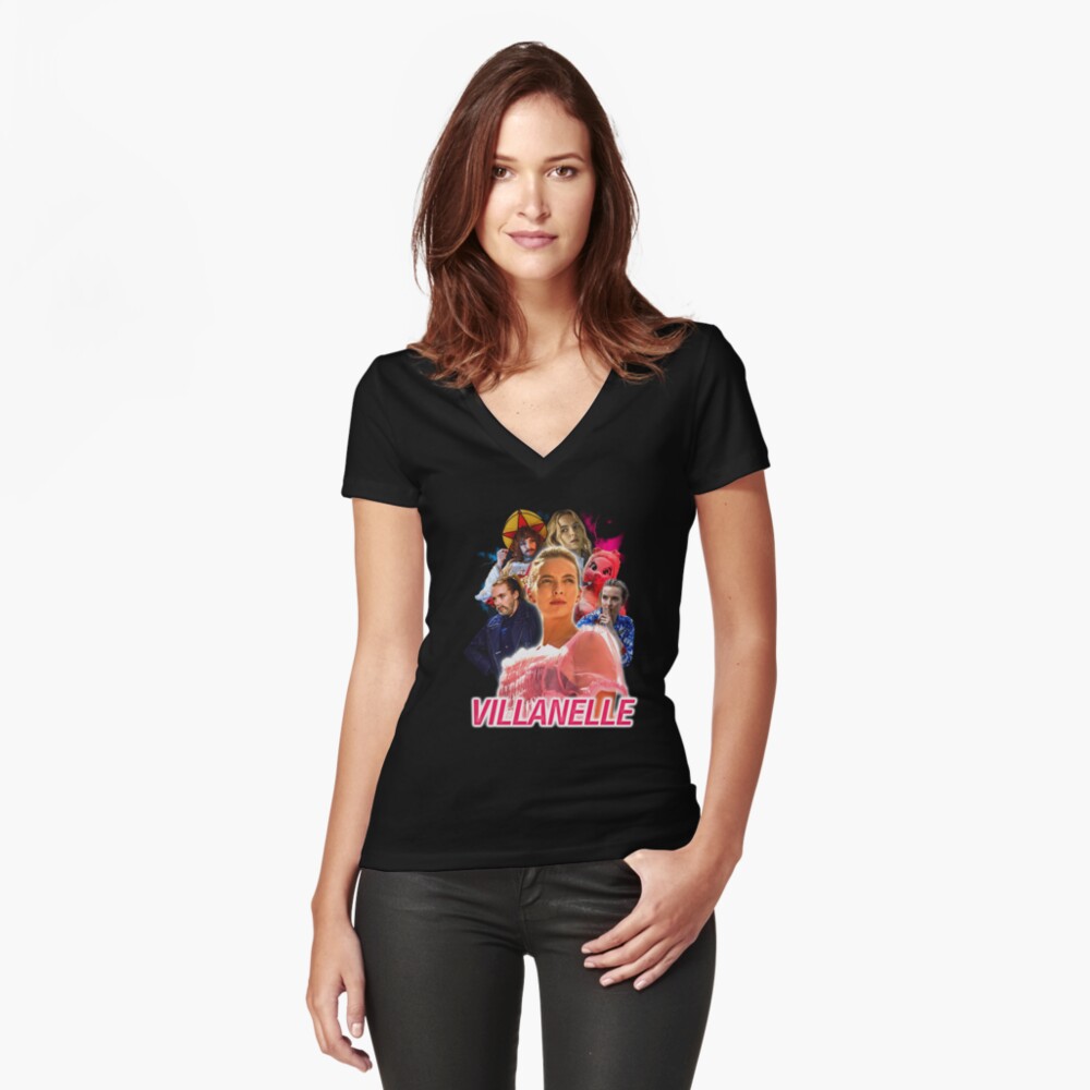 Item preview, Tailliertes T-Shirt mit V-Ausschnitt designed and sold by Greas-Noti.