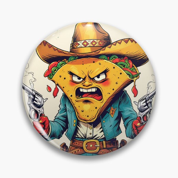 Item preview, Taco Bandit – Wild West Outlaw Food Warrior | Vintage Tattoo-Style Sketch Art designed and sold by Blueangelgal.