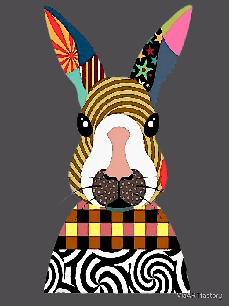 Thumbnail 6 of 6, Premium Oversized Sweatshirt, Retro Rabbit designed and sold by ViaARTfactory.
