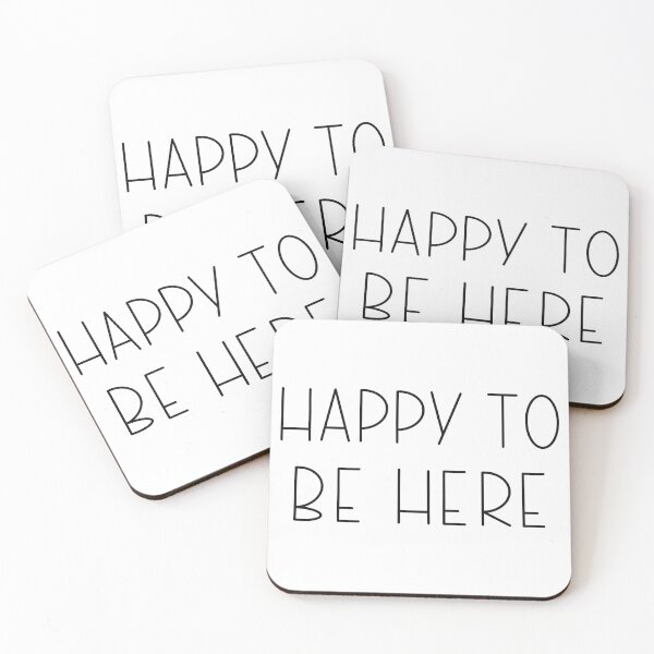 Item preview, Happy to be Here (Type, Black) designed and sold by ashleygates98.