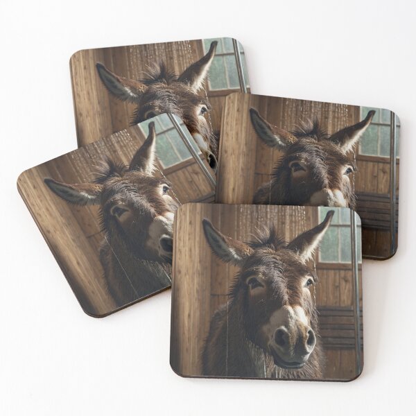 Item preview, Donkey Enjoying a Relaxing Shower designed and sold by vk09.