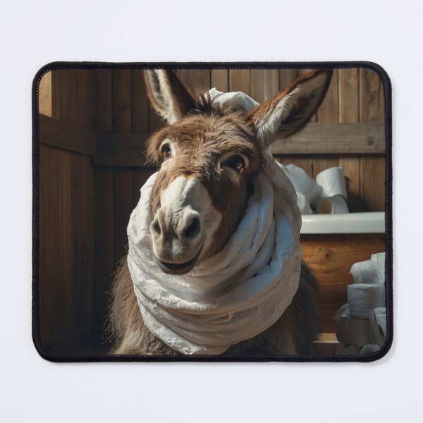 Item preview, Donkey Wrapped in Toilet Paper Chaos designed and sold by vk09.