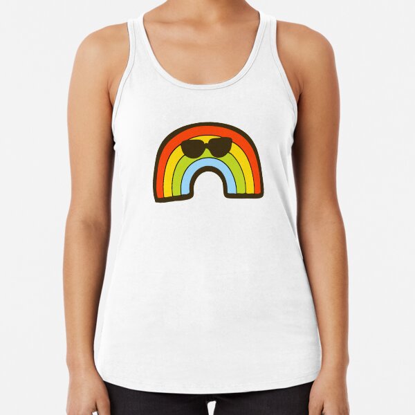 Cool Rainbow Pattern Racerback Tank Top
