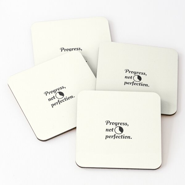Item preview, Progress Not Perfection Motivational Saying designed and sold by DesignFloor.