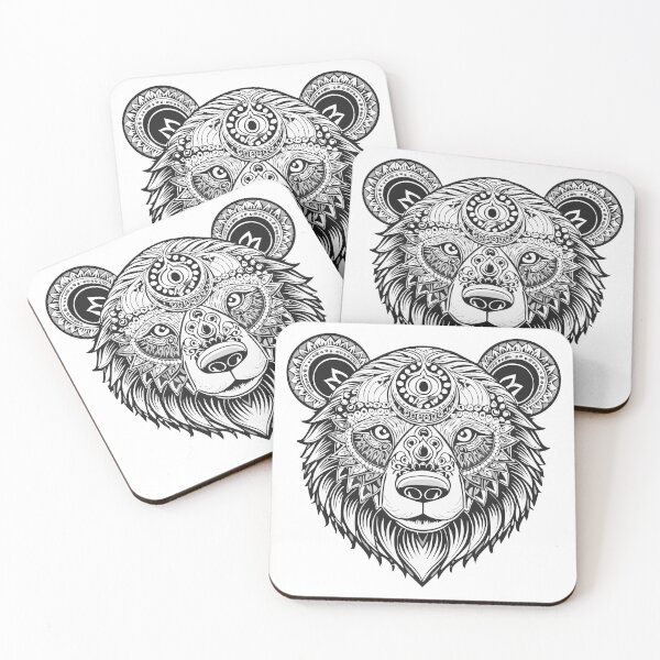 Item preview, Brown bear (Ursus arctos), Grizzly bear (Ursus arctos horribilis), Growling bear head, Angry Grizzly Bear Head, Fierce bear head designed and sold by Danler.