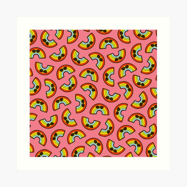 Cool Rainbow Pattern Art Print