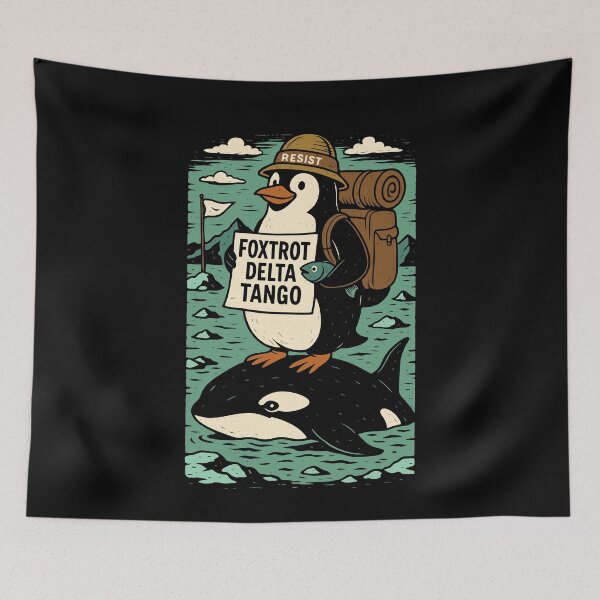 Item preview, Resist Penguin Activism foxtrot delta tango designed and sold by varioarts.