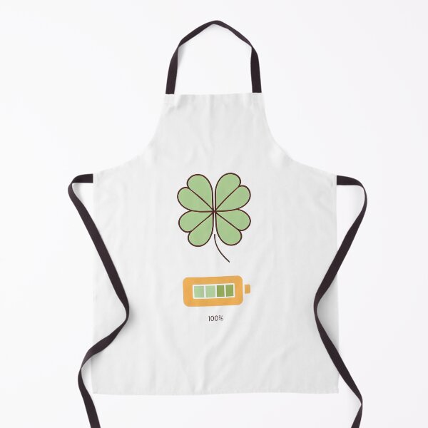 Item preview, Lucky Energy Heart-Shaped Leaf Clover and 100% Charged Battery  designed and sold by FTSstyles.