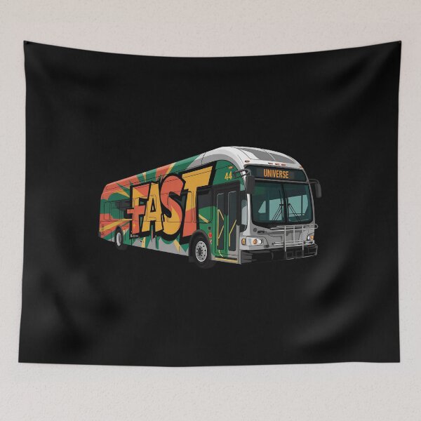 Item preview, Urban Graffiti Rush – Stylized City Buses Art designed and sold by RosCraft.