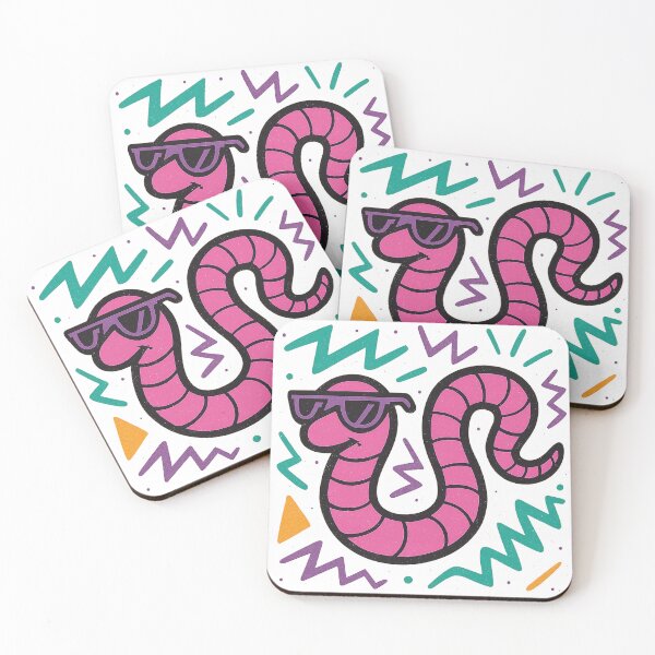 Item preview, Pink Totally Tubular 90's Worm  designed and sold by SometimesHuman.