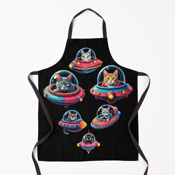 Item preview, Space Cats in UFO Pods Cartoon Illustration Collection, UFO Cat designed and sold by IceBathDESIGNS.