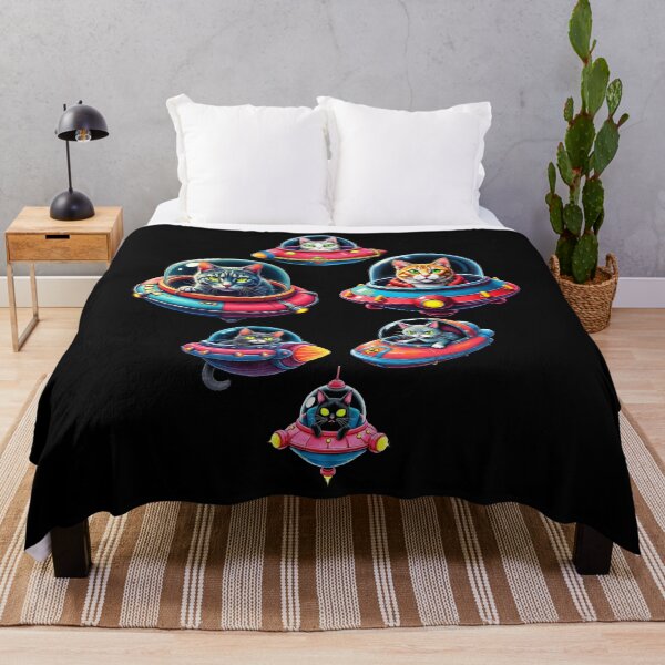 Item preview, Space Cats in UFO Pods Cartoon Illustration Collection, UFO Cat designed and sold by IceBathDESIGNS.