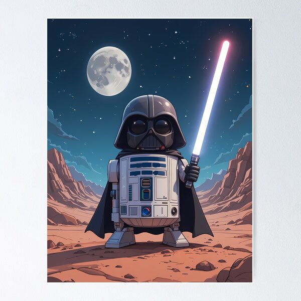 Artikel-Vorschau von R2 D2 Darth Vader Star Wars Art Epic, designt und verkauft von ART ATTACK ZONE.