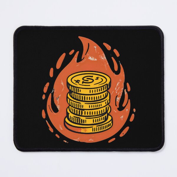 Item preview, CRYPTOCURRENCY COINS ENGULFED IN FLAMES Bull Market, stock market, stocks designed and sold by DemureArtsy.
