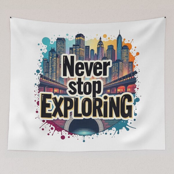 Item preview, Never Stop Exploring designed and sold by CreativeGorillas.