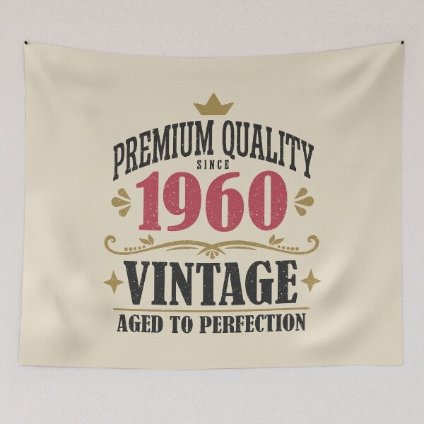 Item preview, 65th Birthday Vintage 65 Years Premium Quality Since 1960 designed and sold by eclecTEEq.