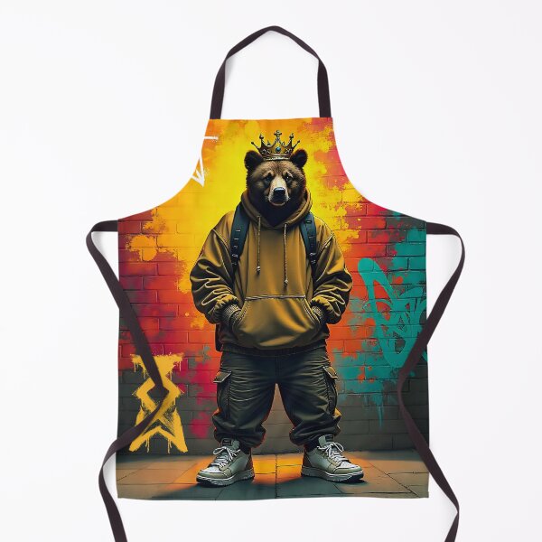 Item preview, Bear King – Urban Graffiti Street Art designed and sold by Dino-Lune.