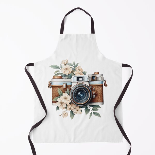 Item preview, “Vintage Camera with Blooming Beauty: Retro Photography Art” designed and sold by GagaArtGallery.