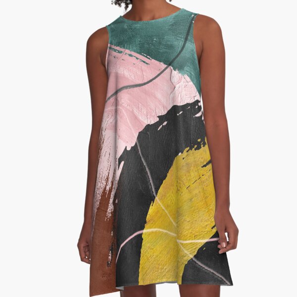 Item preview, Revelations: Pink, Green, Golden, Black Modern Abstract Art designed and sold by DEC02.