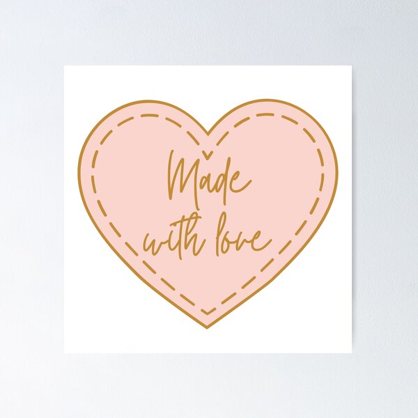 Item preview, Made with love heart sticker designed and sold by DesignPMG.