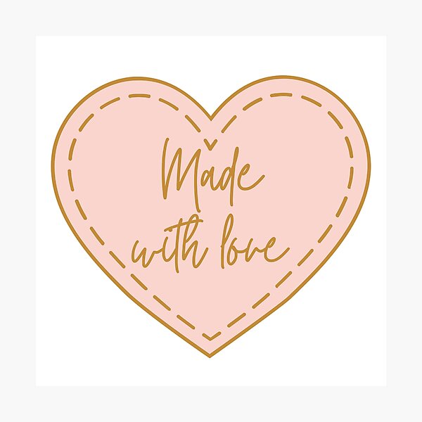 Item preview, Made with love heart sticker designed and sold by DesignPMG.