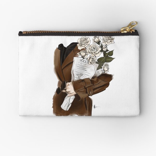 French Look and Flowers Zipper Pouch