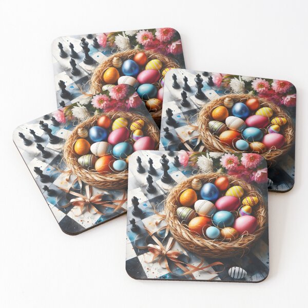 Item preview, Chessy Easter aquarelle art designed and sold by EmeraldeaArt.
