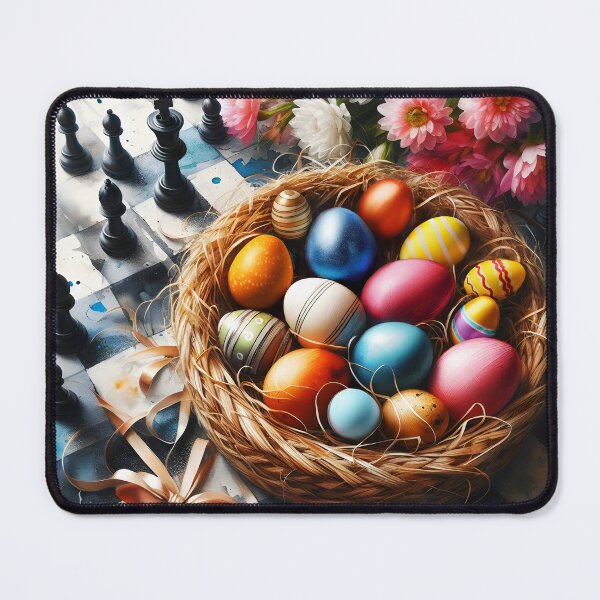 Item preview, Chessy Easter aquarelle art designed and sold by EmeraldeaArt.