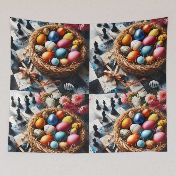 Item preview, Chessy Easter aquarelle art designed and sold by EmeraldeaArt.