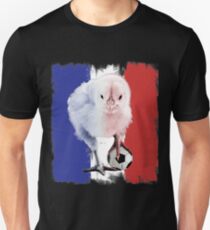 Fußball Hahn Frankreich Küken mit Ball Geschenk Slim Fit T-Shirt
