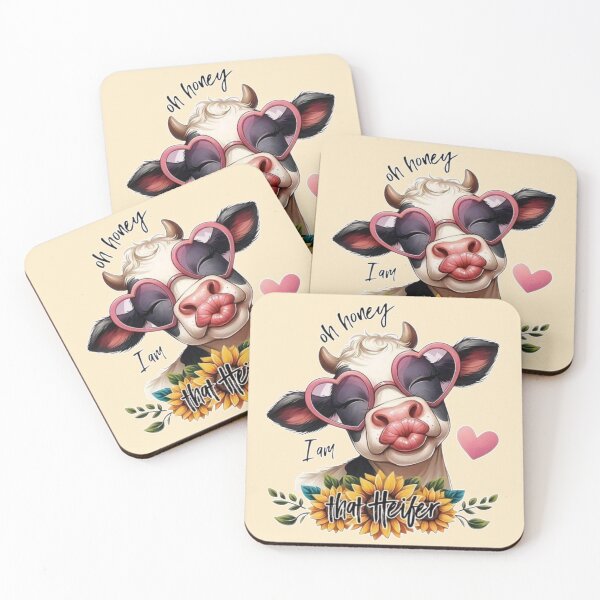 Item preview, Oh Honey, I am that Heifer - Cute Kissing Cow designed and sold by binspired2shop.