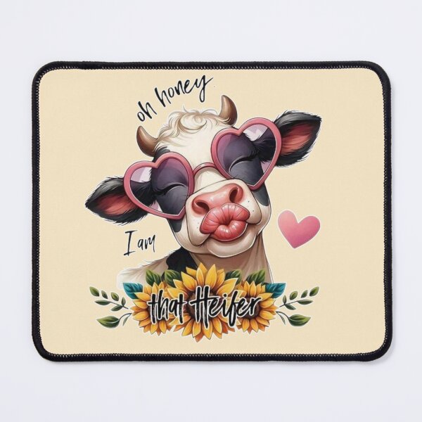 Item preview, Oh Honey, I am that Heifer - Cute Kissing Cow designed and sold by binspired2shop.