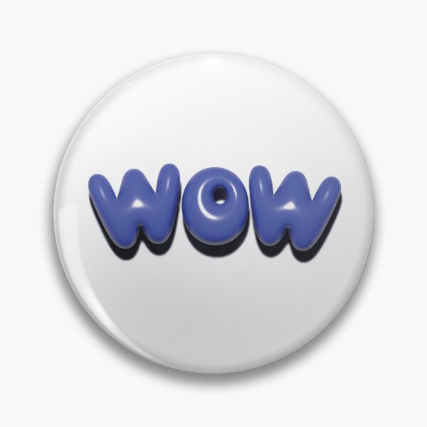 Item preview, Inflated WOW typography sticker designed and sold by lusillus.