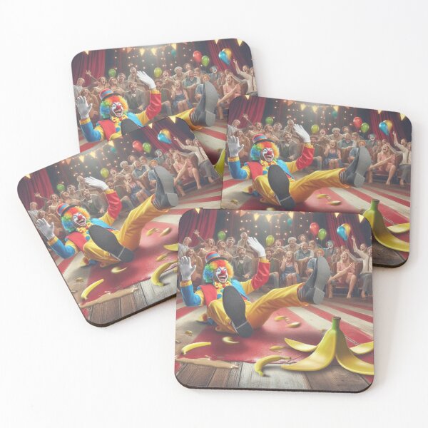 Item preview, Slapstick Comedy Clown: Fun Circus Art with Banana Peel Mishap designed and sold by EcoSphere-83.