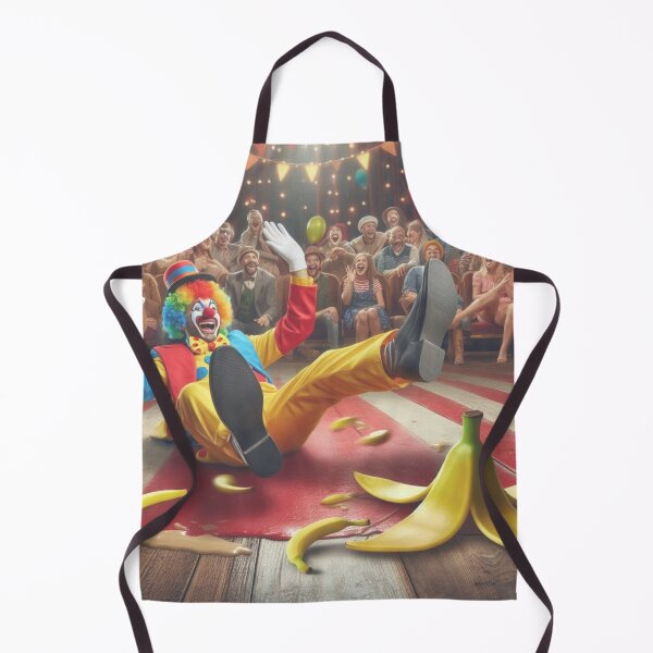 Item preview, Slapstick Comedy Clown: Fun Circus Art with Banana Peel Mishap designed and sold by EcoSphere-83.